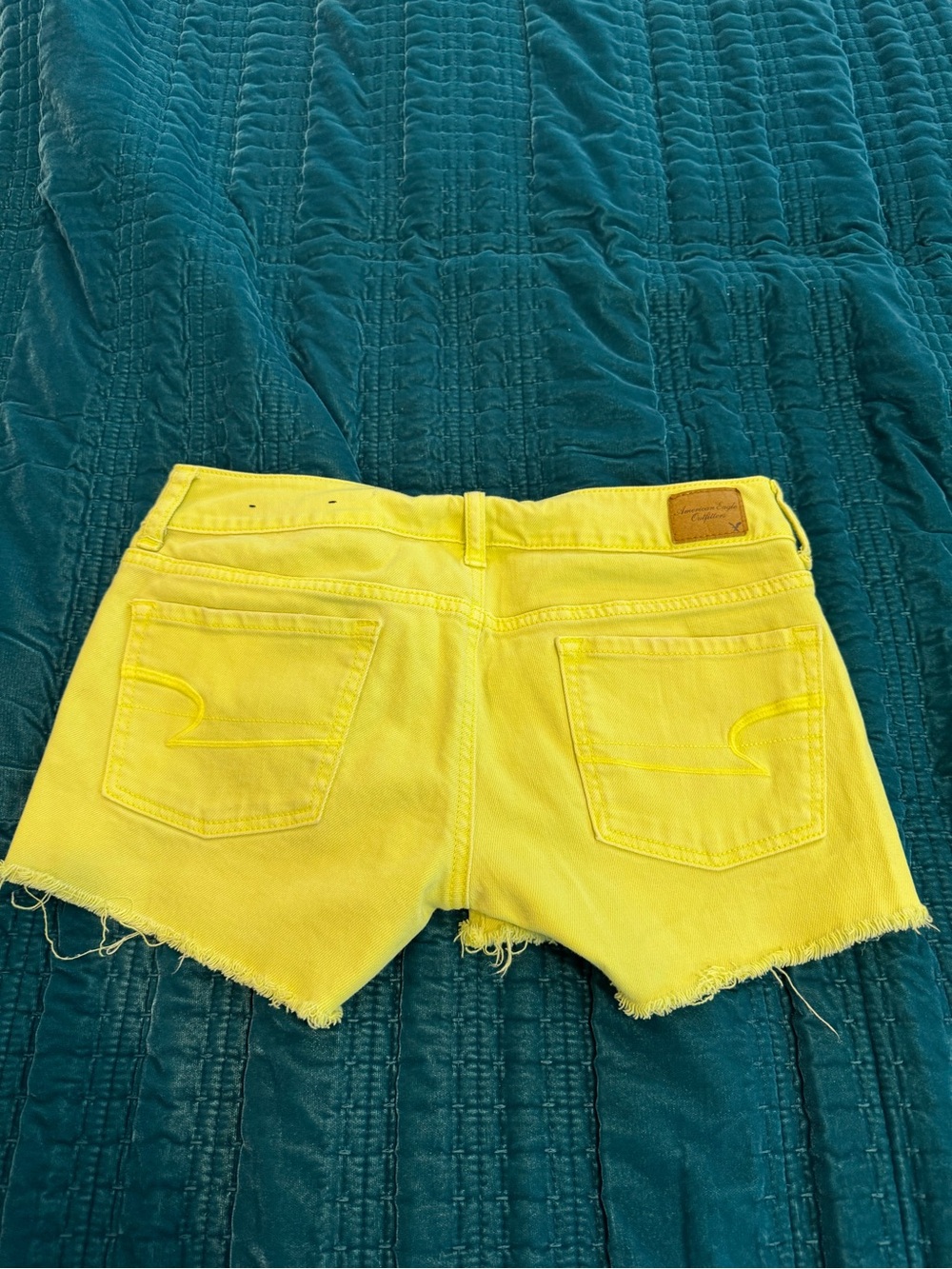 Yellow Denim Cutoff Shorts Americans Eagle